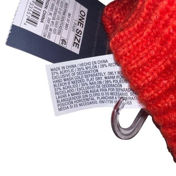 Universal Thread  woven knit orange one size ￼ beanie, hat, and gloves set new ￼ - Picture 4 of 4